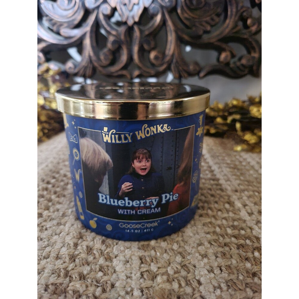 Willy Wonka Blueberry Pie Goose Creek 3-wick Candle